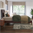 Valencia Twin XL Solid Wood Low Profile Sleigh Platform Bed in Walnut