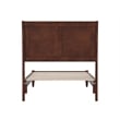 Valencia Twin XL Solid Wood Low Profile Sleigh Platform Bed in Walnut