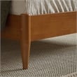 Valencia Twin XL Solid Wood Low Profile Sleigh Platform Bed in Light Toffee