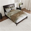 Valencia Queen Solid Wood Low Profile Sleigh Platform Bed in Espresso