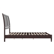 Valencia Queen Solid Wood Low Profile Sleigh Platform Bed in Espresso