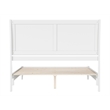 Valencia Queen Solid Wood Low Profile Sleigh Platform Bed in White