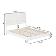 Valencia Queen Solid Wood Low Profile Sleigh Platform Bed in White