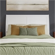 Valencia Queen Solid Wood Low Profile Sleigh Platform Bed in White