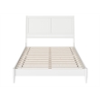 Valencia Queen Solid Wood Low Profile Sleigh Platform Bed in White
