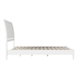 Valencia Queen Solid Wood Low Profile Sleigh Platform Bed in White