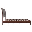 Valencia Queen Solid Wood Low Profile Sleigh Platform Bed in Walnut