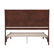 Valencia Queen Solid Wood Low Profile Sleigh Platform Bed in Walnut
