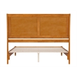 Valencia Queen Solid Wood Low Profile Sleigh Platform Bed in Light Toffee