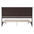 Valencia King Solid Wood Low Profile Sleigh Platform Bed in Espresso