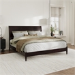 Valencia King Solid Wood Low Profile Sleigh Platform Bed in Espresso