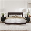 Valencia King Solid Wood Low Profile Sleigh Platform Bed in Espresso
