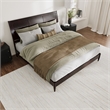 Valencia King Solid Wood Low Profile Sleigh Platform Bed in Espresso