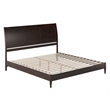 Valencia King Solid Wood Low Profile Sleigh Platform Bed in Espresso