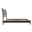 Valencia King Solid Wood Low Profile Sleigh Platform Bed in Espresso