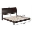 Valencia King Solid Wood Low Profile Sleigh Platform Bed in Espresso