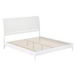 Valencia King Solid Wood Low Profile Sleigh Platform Bed in White