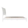 Valencia King Solid Wood Low Profile Sleigh Platform Bed in White