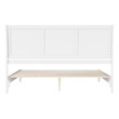 Valencia King Solid Wood Low Profile Sleigh Platform Bed in White