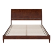 Valencia King Solid Wood Low Profile Sleigh Platform Bed in Walnut