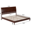 Valencia King Solid Wood Low Profile Sleigh Platform Bed in Walnut