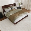 Valencia King Solid Wood Low Profile Sleigh Platform Bed in Walnut