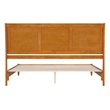 Valencia King Solid Wood Low Profile Sleigh Platform Bed in Light Toffee