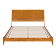 Valencia King Solid Wood Low Profile Sleigh Platform Bed in Light Toffee