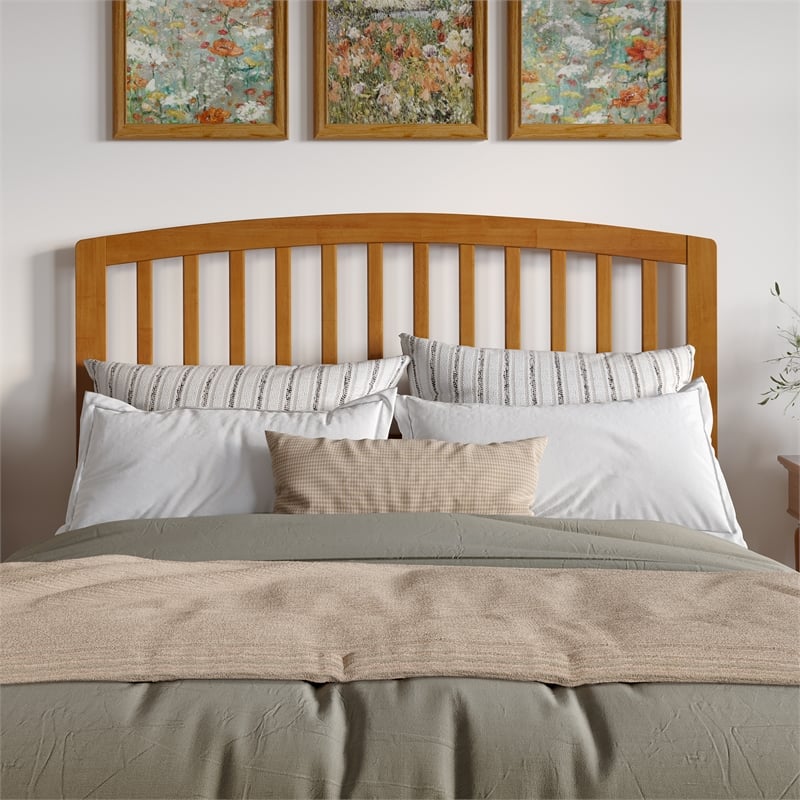 Richmond Queen Wood Headboard in Light Toffee