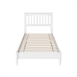 Becket Twin XL Wood Low Profile Platform Bed in White