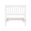 Becket Twin XL Wood Low Profile Platform Bed in White