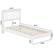 Becket Twin XL Wood Low Profile Platform Bed in White