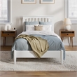 Becket Twin XL Wood Low Profile Platform Bed in White