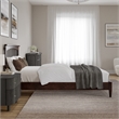 Becket Twin XL Wood Low Profile Platform Bed in Walnut
