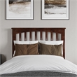 Becket Twin XL Wood Low Profile Platform Bed in Walnut