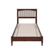 Becket Twin XL Wood Low Profile Platform Bed in Walnut