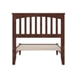 Becket Twin XL Wood Low Profile Platform Bed in Walnut
