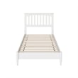 Becket Twin Wood Low Profile Platform Bed in White
