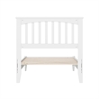 Becket Twin Wood Low Profile Platform Bed in White
