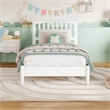Becket Twin Wood Low Profile Platform Bed in White