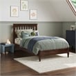 Becket Twin Wood Low Profile Platform Bed in Walnut