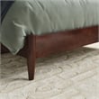 Becket Twin Wood Low Profile Platform Bed in Walnut