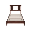 Becket Twin Wood Low Profile Platform Bed in Walnut
