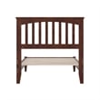 Becket Twin Wood Low Profile Platform Bed in Walnut