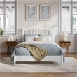 Becket Full Wood Low Profile Platform Bed in White