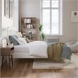 Becket Full Wood Low Profile Platform Bed in White