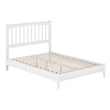 Becket Full Wood Low Profile Platform Bed in White
