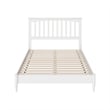 Becket Full Wood Low Profile Platform Bed in White