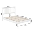 Becket Full Wood Low Profile Platform Bed in White