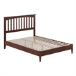 Becket Full Wood Low Profile Platform Bed in Walnut